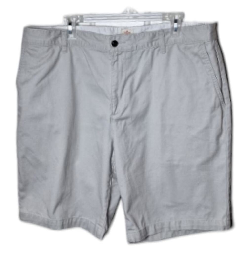 Dockers Men's 38 Beige Khaki Flat Front Preppy Shorts, Inseam 10"